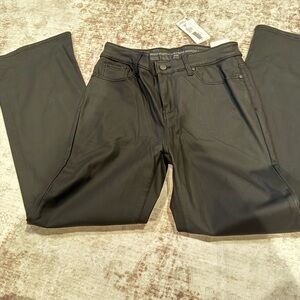 Chico's Black Coated/Waxed Perfect Stretch Girlfriend Bootcut Jeans Size 0/4